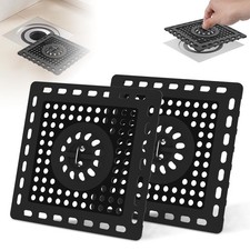 2 Pack Shower Drain Hair Catcher, Shower Drain Cover for Bathroom Floor 4" Dr...