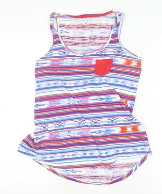 F&F Damen Tanktop Mehrfarbig Gestreift Baumwolle Größe 10