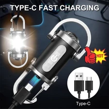 Portable Rechargeable Bright Keychain Flashlight Phone Charger,Emboadlie Mode AE