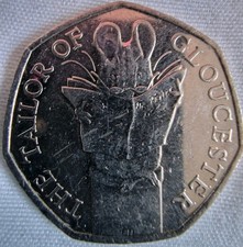 VERY RARE the tailor of gloucester 50p 2018