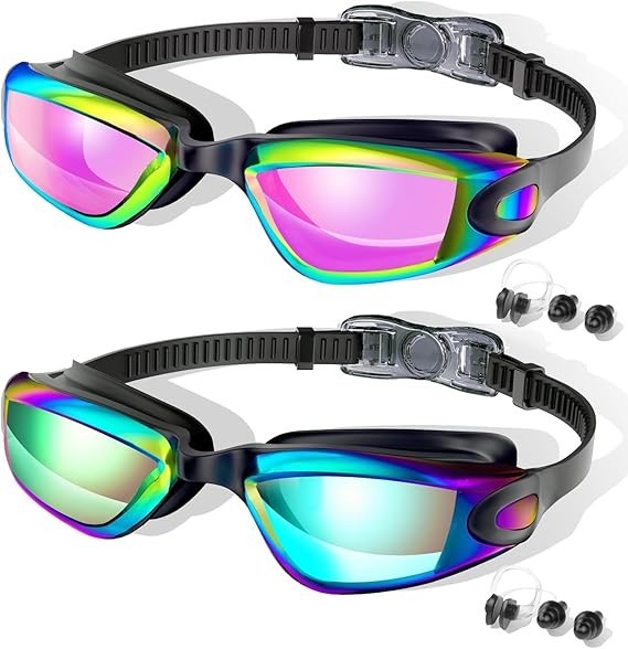 Gafas de natación antiniebla para niños piscina natación gafas ajustables niños niños niñas