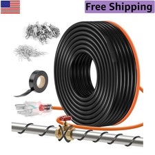 Versatile 115FT Heating Cable for Water Pipes - Metal  Plastic Compatible