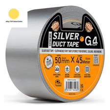 Silver Duct Tape 50Mm X 45M Heavy Duty | Weather Resistant Gaffa Tape | Extra St 0.23 per metre