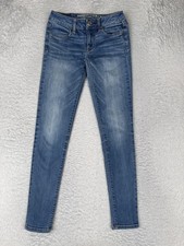 American Eagle Outfitters Jegging Jeans Womens 0 Blue Med Wash Low Rise 24x28