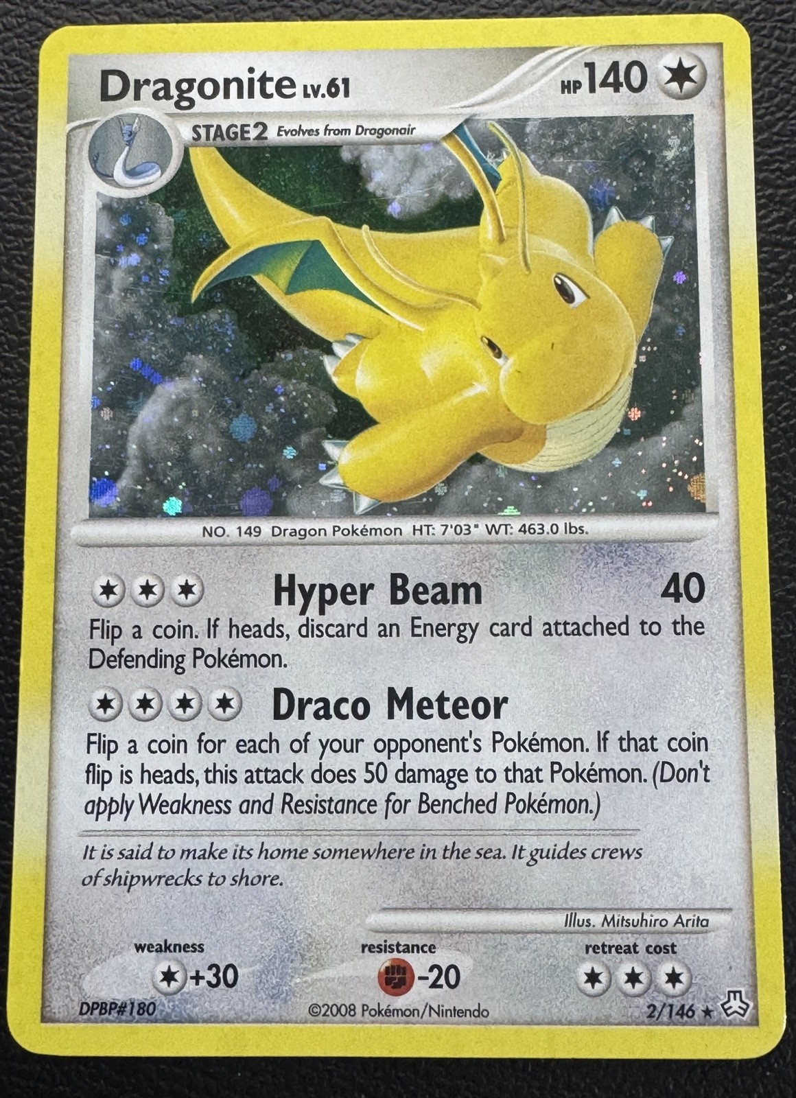 Dragonite 2/146 Legends Awakened Holo Excellent Condition(lightly Played)