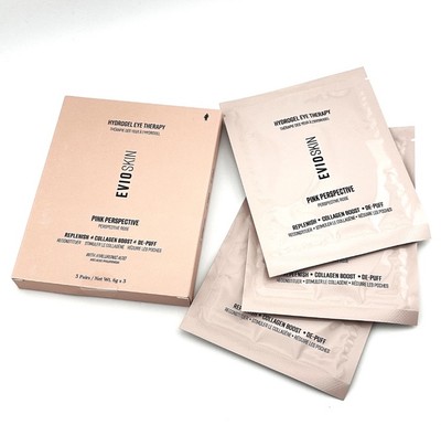   EVIO Skin Hydrogel Eye Therapy   Pink Perspective Rose   3 Pairs / 6 g x 3