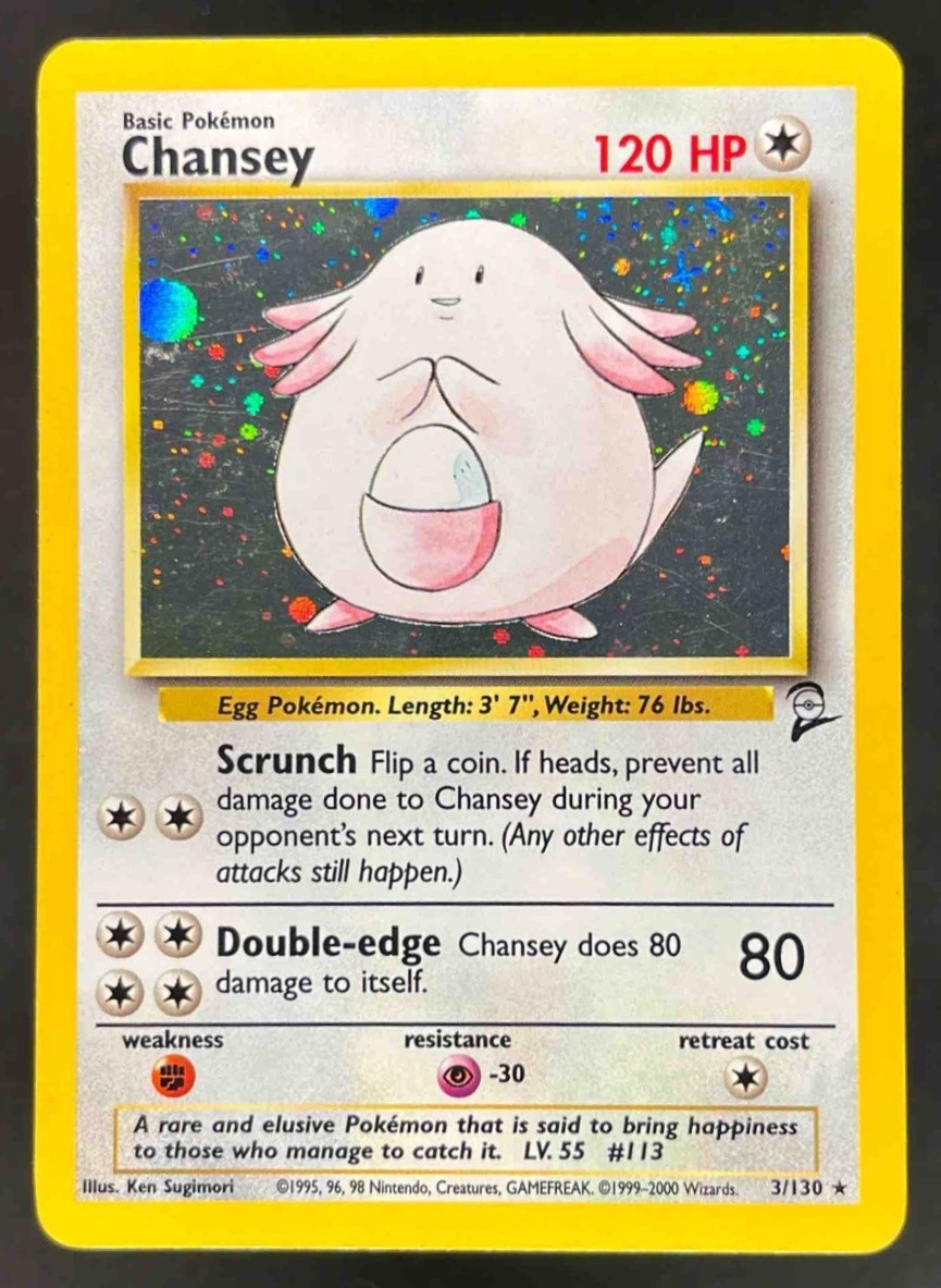 Chansey #3/130 Base Set 2 Pokemon Holo LP