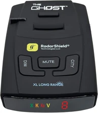 RadarShield Advanced Radar Laser Detector Mute & Dim Button Mount & 12V Adapter