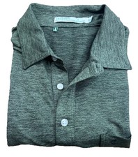 Criquet Performance Polo Shirt Mens Large Olive Green Stretch