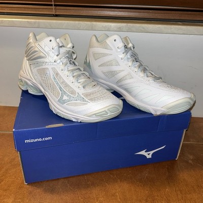 Mizuno Lightning Z5 Mid Womens Volleyball Shoes White & Green With Box Size 7.5