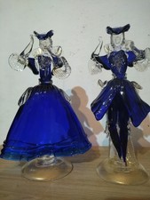 Murano design- coppi di figure goldoniane dama e cavaliere