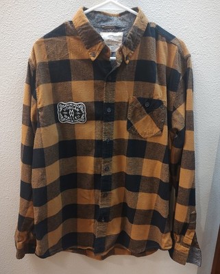 Morgan Wallen Concert Shirt Women's Large Upcycled Plaid Flannel Button Down F7