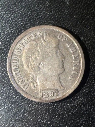 1892 P Barber Liberty Head Dime VG