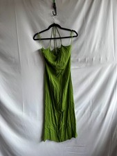 Reformation Green Dover Dress Size 6 with Fabric Pull