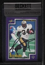 BAS 1999 Score Supplemental Ricky Williams #S-84 Seal of Authenticity Auto 3c7