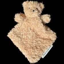 Blankets  Beyond Tan Brown Fuzzy Teddy Bear Plush Security Blanket Lovey 12x12