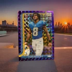 2025 Topps Chrome Football Purple Geometric Refractor Omarion Hampton #324