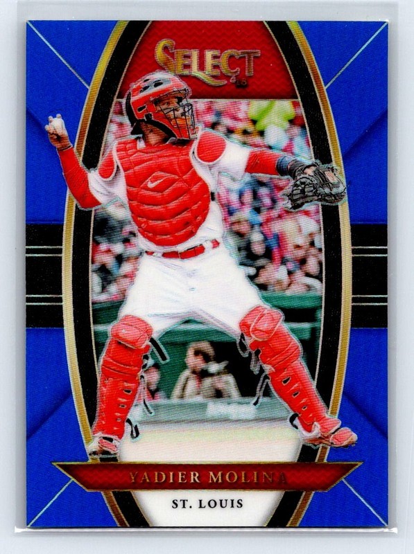 2018 Panini Select Yadier Molina #19 Blue Prizm /149 Cardinals