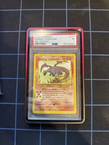 2002 POKEMON NEO DESTINY #107/105 SHINING CHARIZARD PSA 1