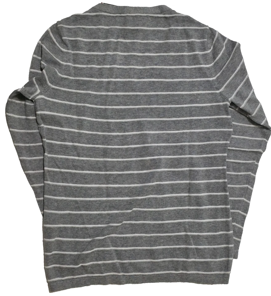 Tommy Hilfiger Damen Pullover Grau Gestreift V-Ausschnitt Größe S - Bild 2 von 4