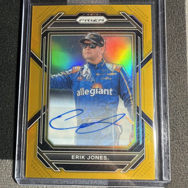 2023 Panini Prizm NASCAR Racing Erik Jones SSP Gold Prizm Refractor Auto #5/10