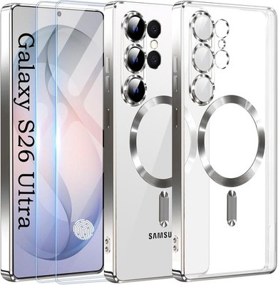 Official Titanium Case for Samsung Galaxy S26 Ultra with 2 Screen Protector, Sil