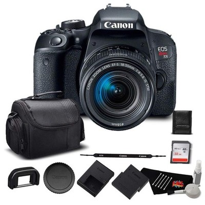 Canon EOS Rebel T7i Digital SLR Camera with 18-55mm Lens 1894C002 - Bundle Kit