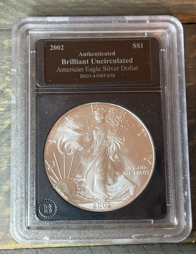 2002 American Eagle Silver Dollar  1oz .999 FINE SILVER BU