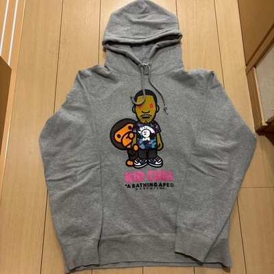 A Bathing Ape Rare Men Top Kid Cudi Hoodie Gray L Limited Edition VHTF Popular P