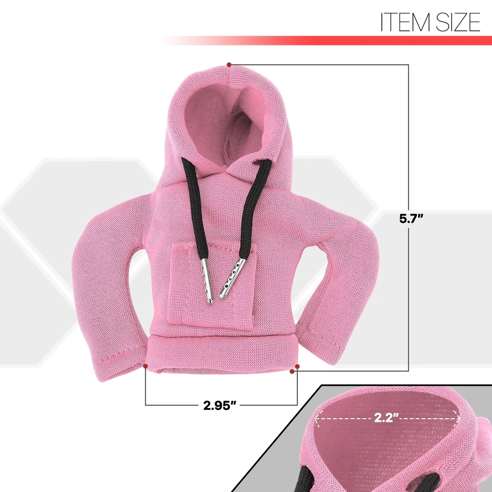 Linda perilla de cambio de marchas tejida rosa universal para automóvil mini cubierta de palanca de cambios con capucha Foto 3 de 4