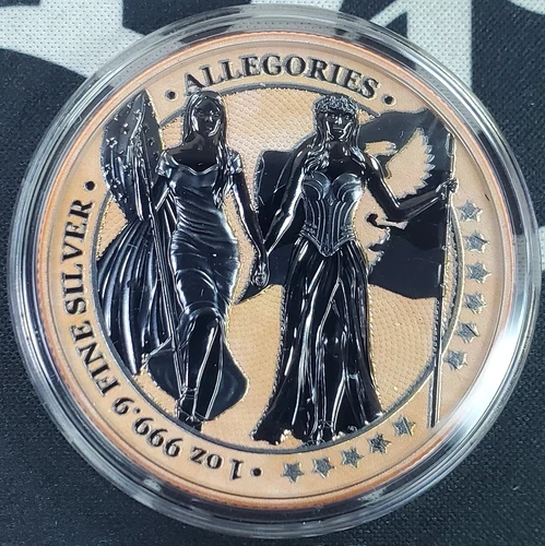2019 Germania Mint "The Allegories" Terracotta Finish - 1 oz .9999 Fine Silver#2