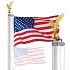 Yescom Bravery 20Ft Eagle Topper Sectional Flag Pole Kit Outside Garden Silver
