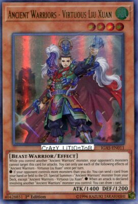ANCIENT WARRIORS - VIRTUOUS LIU XUAN 1ST ED ULTRA RARE MINT IGAS-EN011