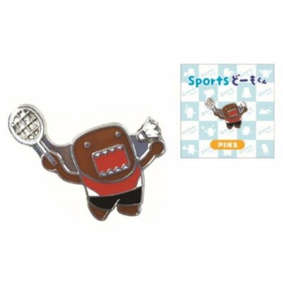 NHK Japan National TV Pin Badge Domo - kun Badminton