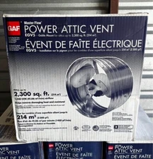 Master Flow 1450 CFM SIlver Electric Powered Gable Mount Electric Attic Fan