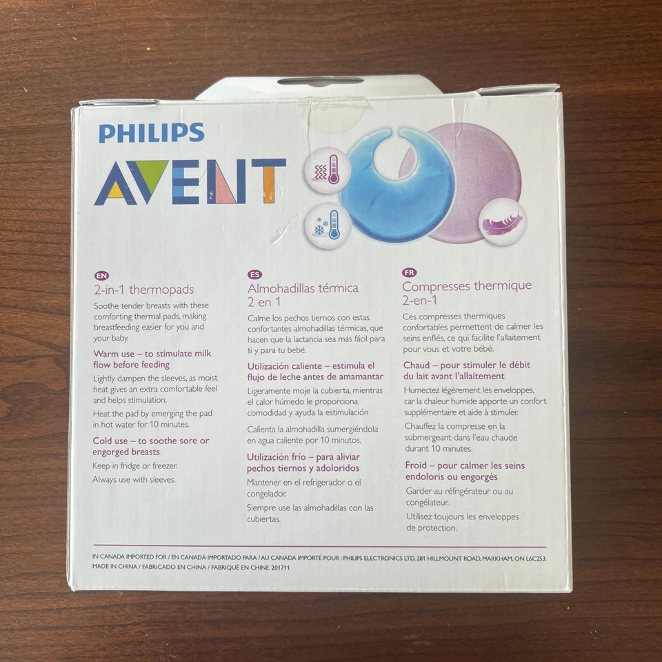 Avent Breast Care Thermopads 2 In 1 Heat Cold Pack Washable Cover NEW SOOTHE - Image 3 of 4