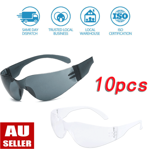Eye Protect Goggle Safety Glasses Tinted Hammer Smoke Lens Bulk Work JQ - Picture 2 of 17