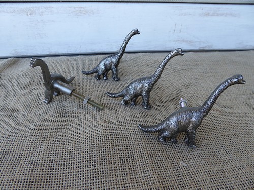 Pewter DINOSAUR Triceratops Or Brontosaurus Drawer Pull Cabinet METAL KNOB - Picture 8 of 12