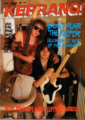 Helloween on Kerrang No: 199 Cover 1988  Jimmy Page  Joe Satriani  Vain  LA Guns