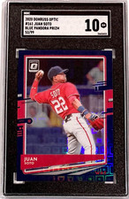 2020 Donruss Optic #161 Juan Soto BLUE PANDORA PRIZM /99 SGC 10 GEM MINT