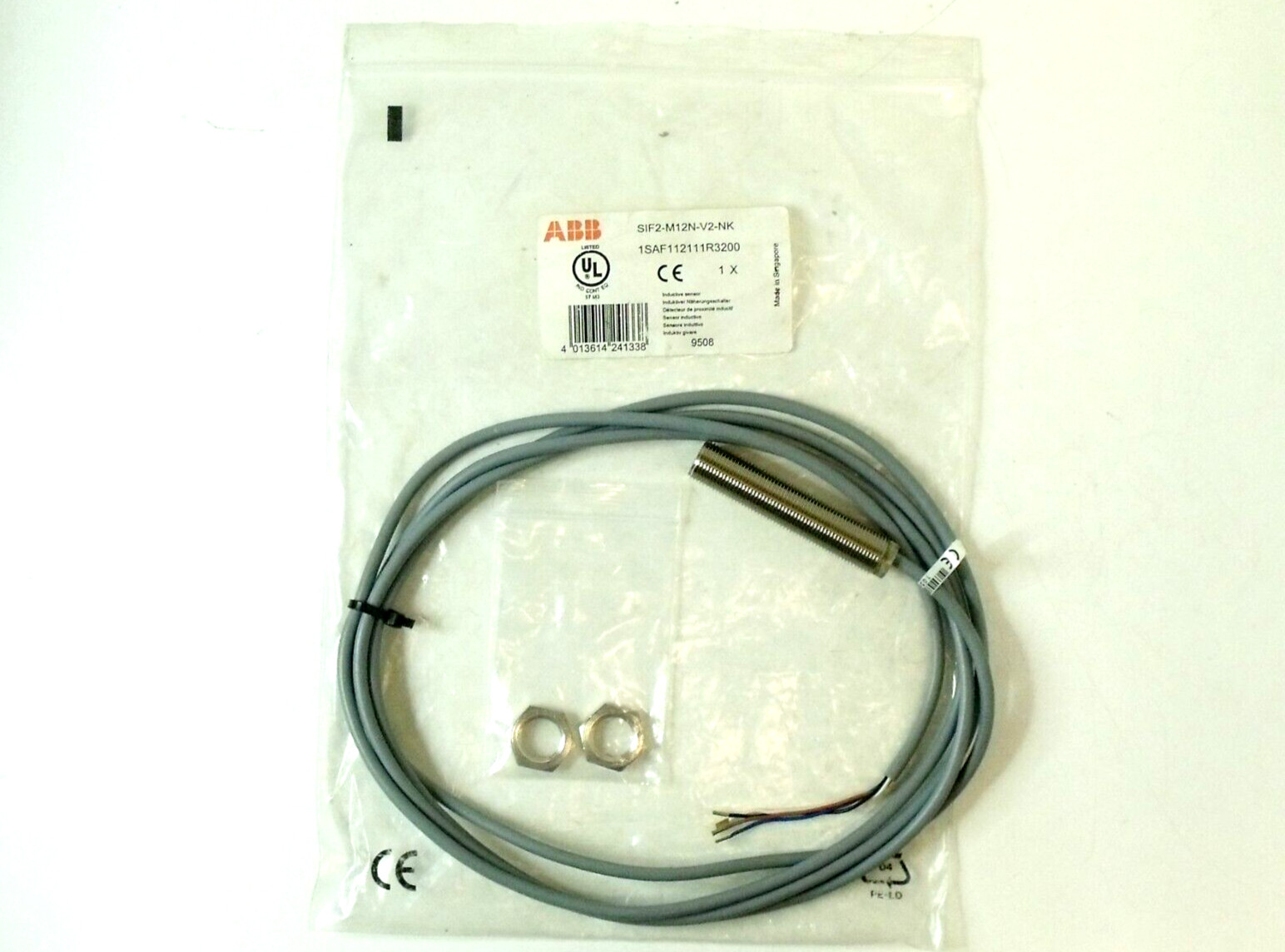 NIB ABB 1SAF112111R3200 Type SIF2-M12N-V2-NK Inductive Proximity Sensor: Sn=2mm