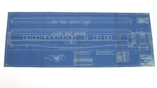 New York Central NYC Dining Car Lettering Blueprint R-13243 1905 48"