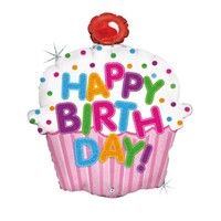 Karaloon Torten Ballon Happy Birthday Mit Holografischen Effekten