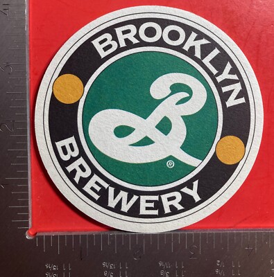 BROOKLYN BREWERY. 4 INCH ROUND BEER COASTER NEW WIND ENERGY