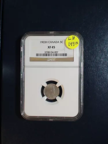 1903H Canada Five Cents NGC XF45 SILVER 5C Coin PRICED TO SELL! 