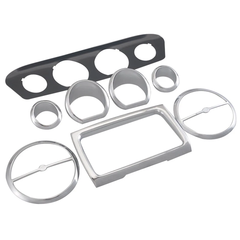 8x Borde de altavoz medidor de carenado interior cromado para Harley Touring Electra Glide Tri Foto 2 de 4