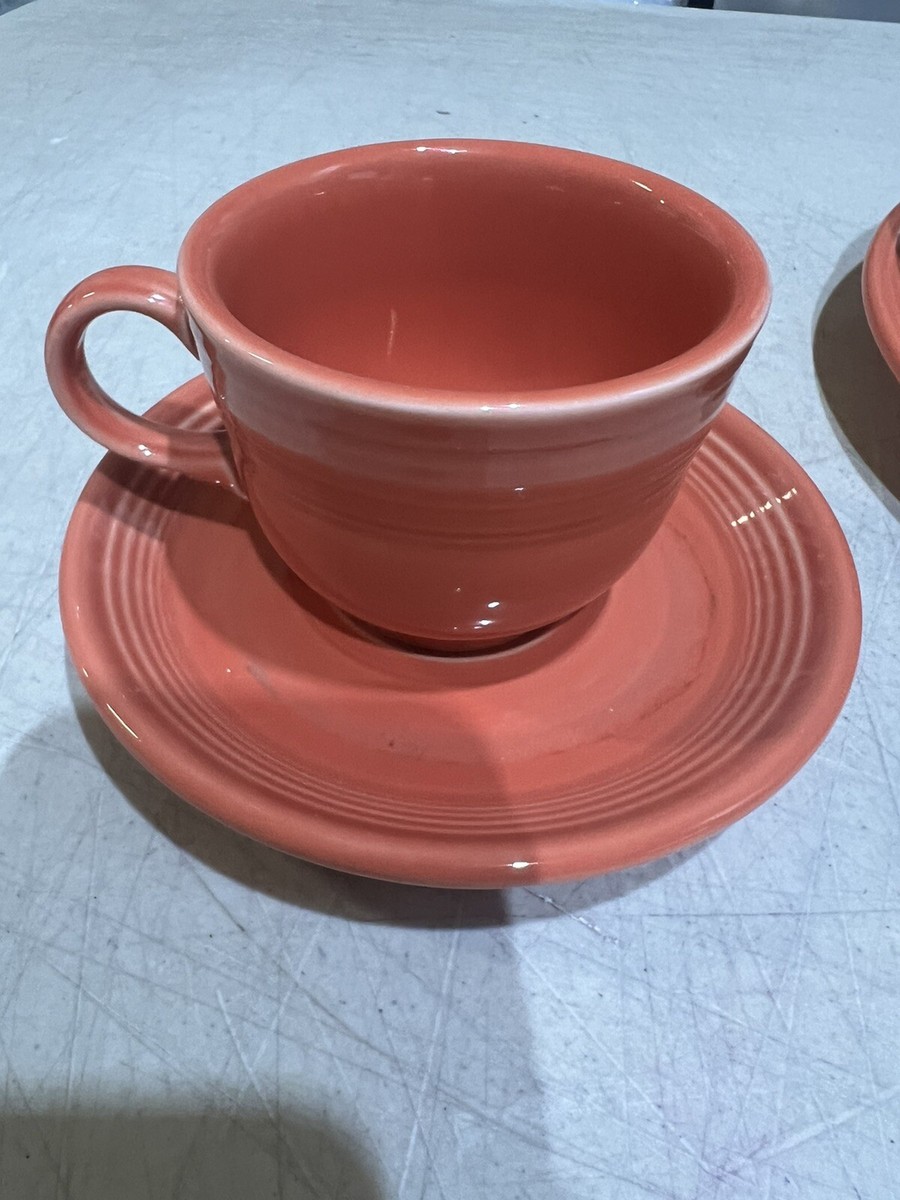 Fiestaware Orange 5 Piece Place Setting Plates Mug Bowl | eBay
