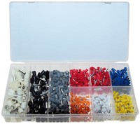 800 X AderendhüLsen-Sortiment - Isoliert - Querschnitt 0,5-10,0Mm² LäNge 8-12Mm