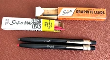 Lot Of 2 Scripto Mechanical Pencil Thick Lead Grease Crayon Marker