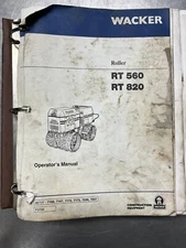 WACKER RT560 RT820 ROLLER COMPACTOR  Repair, Operation & Maintenance  3 MANUALS